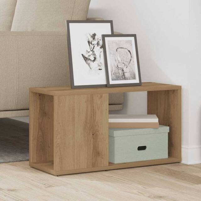 Berkfield Home TV Cabinet Artisian Oak 60x24x32cm Engineered Wood in Brown - Size: 60 x 24 x 32 cm - image 1