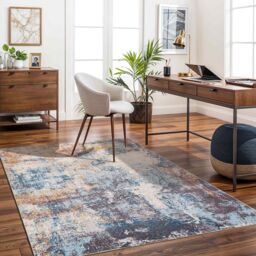 Livabliss Ankara - Abstract Grey Blue Modern Marble Living Dining Bedroom Rug - Size: 200 cm x 275 cm - thumbnail 7