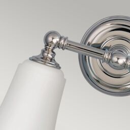Netlighting Huguenot Lake 2 Light Bathroom Over Mirror Light Polished Chrome IP44 G9 in Grey - thumbnail 3