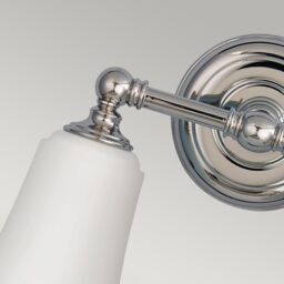 Netlighting Huguenot Lake 2 Light Bathroom Over Mirror Light Polished Chrome IP44 G9 in Grey - thumbnail 4
