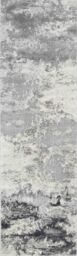 Desire Rugs Onyx Modern Abstract Area Rug - Stylish Sprayed Design for Elegant Interiors in Silver - Size: 60 cm x 220 cm - thumbnail 5