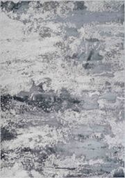 Desire Rugs Onyx Modern Abstract Area Rug - Stylish Sprayed Design for Elegant Interiors in Silver - Size: 60 cm x 220 cm - thumbnail 2