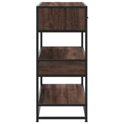 Berkfield Home Console Table Brown Oak 90x35x80 cm Engineered Wood - Size: 90 x 35 x 80 cm - thumbnail 6