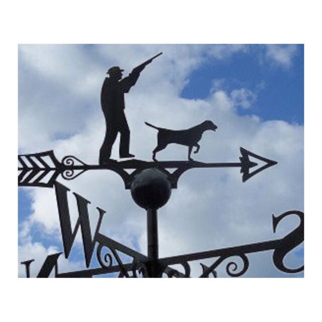 Poppyforge Shooting Scene Weathervane - Solid Steel - W61 x H88 cm - Black - image 1