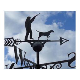 Poppyforge Shooting Scene Weathervane - Solid Steel - W61 x H88 cm - Black