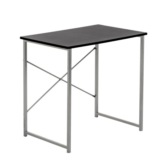 Harbour Housewares Wooden Office Desk - PC Computer Laptop Compact Workstation Study Desk in Black - image 1
