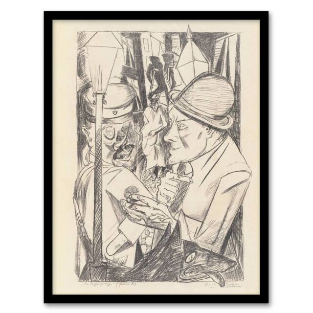 Artery8 War Veteran The Way Home Max Beckmann Framed Wall Art Print in Beige - Size: A4 - image 1