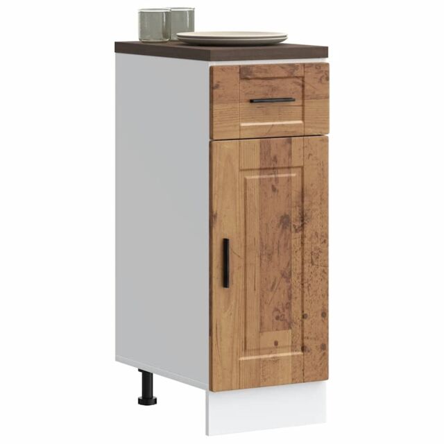 Berkfield Home Kitchen Base Cabinet¬†Porto Old Wood Engineered Wood in Brown - image 1
