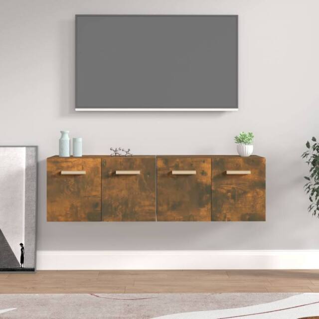 Berkfield Home Wall Cabinets 2 pcs Smoked Oak 60x36.5x35 cm Engineered Wood in Brown - image 1
