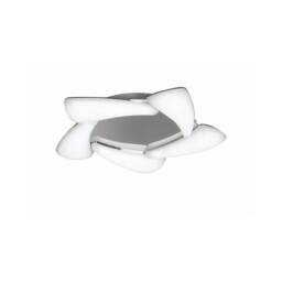 Netlighting Mistral Flush Flush Ceiling 30W LED 2700lm Chrome Frosted Acrylic in Grey