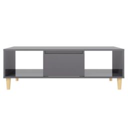 Berkfield Home Coffee Table High Gloss Grey 103.5x60x35 cm Engineered Wood - thumbnail 5