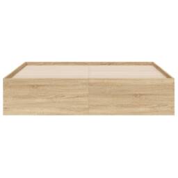 Berkfield Home Modern Bed Frame with Drawers without Mattress Sonoma Oak 140x200 cm in Tan - thumbnail 6
