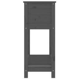 Berkfield Home Planter with Shelf Grey 82.5x34.5x81 cm Solid Wood Pine - thumbnail 6