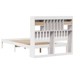Berkfield Home Decorative Bookcase Bed without Mattress White 135x190 cm Double - thumbnail 8