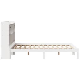 Berkfield Home Decorative Bookcase Bed without Mattress White 135x190 cm Double - thumbnail 7