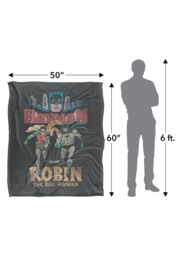 Warner Brothers Batman Classic Tv Batman & Robin Characters Officially Licensed Silky Touch Super Soft Throw Blanket 152 x 127 cm in White - thumbnail 5