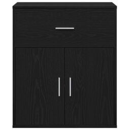 Berkfield Home Sideboard with Drawer with Shelf Black oak 60 x 31 x 70 cm Engineered wood - thumbnail 6