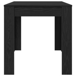 Berkfield Home Black Oak Dining Table 140x74.5x76 cm - Made of Engineered Wood - thumbnail 6