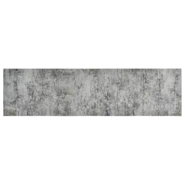 Berkfield Home Kitchen Rug Washable Beton 45x150 cm Velvet in Grey - image 1