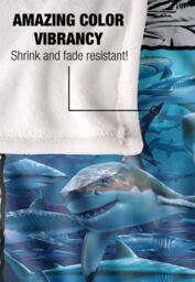 JQ Licensing Royce Mcclure Great White Shark Frame Silky Touch Super Soft Throw Blanket 152 X 127 cm - thumbnail 4