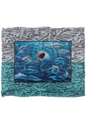 JQ Licensing Royce Mcclure Great White Shark Frame Silky Touch Super Soft Throw Blanket 152 X 127 cm - thumbnail 1