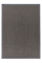 Origin s Sisal Rug Dark Grey with Grey Border 160x230 - Size: 160 cm x 230 cm - thumbnail 2