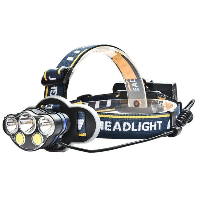 ExtraStar 6 LEDs Headlamp Torch headlight, 18650 Rechargeable Batteries Included, 8 MODES, Bike, Fishing & outdoor activities - image 1