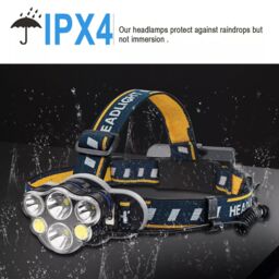 ExtraStar 6 LEDs Headlamp Torch headlight, 18650 Rechargeable Batteries Included, 8 MODES, Bike, Fishing & outdoor activities - thumbnail 3