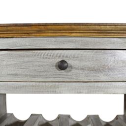 Berkfield Home Wine Rack Solid Reclaimed Wood 55x23x85 cm in Brown - Size: 55 x 23 x 85 cm - thumbnail 3