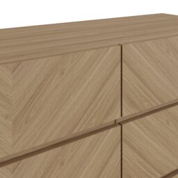 GFW Catania 3+3 Drawer Chest in Light Oak - thumbnail 4