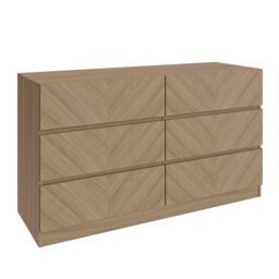 GFW Catania 3+3 Drawer Chest in Light Oak - thumbnail 3