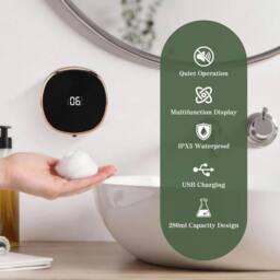 KORVIXA Automatic Soap Dispenser Touchless Sink Soap in Black - thumbnail 4