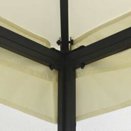 Berkfield Home Gazebo with Nets 300x400x265 cm Cream in Beige - Size: 300 x 400 x 265 cm - thumbnail 4