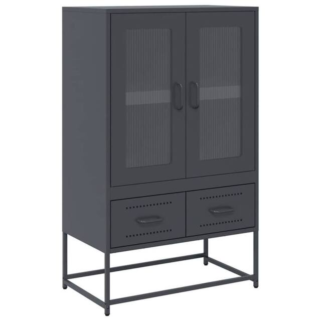Berkfield Home Highboard Anthracite 68x39x111.5 cm Steel in Charcoal - image 1