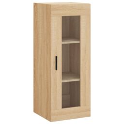 Berkfield Home Highboard Sonoma Oak 34.5x34x180 cm Engineered Wood in Brown - thumbnail 5