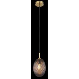 Netlighting Devin Globe Pendant Gold Colours Matt Smoke Glass Shade 1x E14 - thumbnail 3