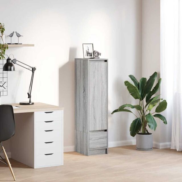 Berkfield Home Highboard Grey Sonoma 29.5x34x119.5 cm Engineered Wood - image 1