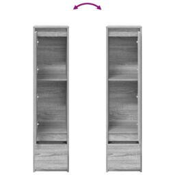 Berkfield Home Highboard Grey Sonoma 29.5x34x119.5 cm Engineered Wood - thumbnail 9