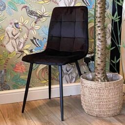Minster Chair - Tufted Fabric/Metal - L52 x W44 x H86 cm - Black - Size: 1 Pack - thumbnail 6