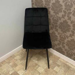Minster Chair - Tufted Fabric/Metal - L52 x W44 x H86 cm - Black - Size: 1 Pack - thumbnail 5
