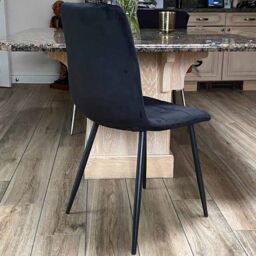 Minster Chair - Tufted Fabric/Metal - L52 x W44 x H86 cm - Black - Size: 1 Pack - thumbnail 8