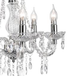 Netlighting Marie Chandelier Chrome 5x E14 in Silver - thumbnail 2