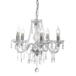 Netlighting Marie Chandelier Chrome 5x E14 in Silver - thumbnail 1