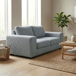 Abakus Direct Boston 3 Seater Sofa Basket Weave in Grey - thumbnail 2