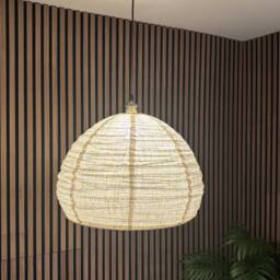 CGC Lighting Hester Oatmeal Linen Large Round Hand Made Lampshade in Beige - thumbnail 3