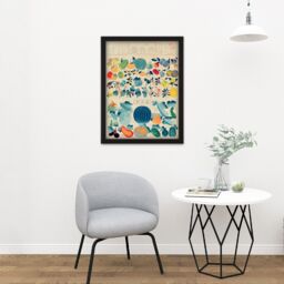 "Artery8 Wall Art Print Kato Chikusai Species of Fruit Vegetables Japan Large Framed Wall Décor Art in White - Size: W18"" x H24""" - thumbnail 2