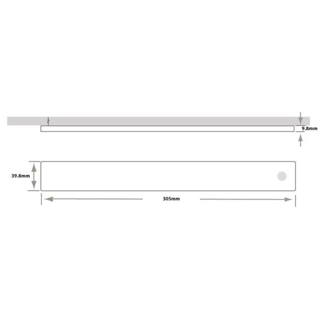 Loops 2x 305mm Rechargeable Kitchen Cabinet Strip Light & Auto PIR On/Off - Natural White LED - image 1