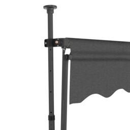 Berkfield Home Manual Retractable Awning with LED 350 cm Anthracite in Black - thumbnail 4