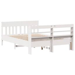 Berkfield Home Decorative Bed Frame without Mattress White 135x190 cm Double Sol - thumbnail 6