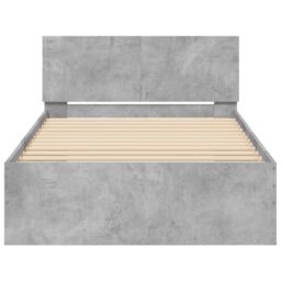 Berkfield Home Bed Frame without Mattress with Headboard Concrete Grey 100x200 cm - thumbnail 5